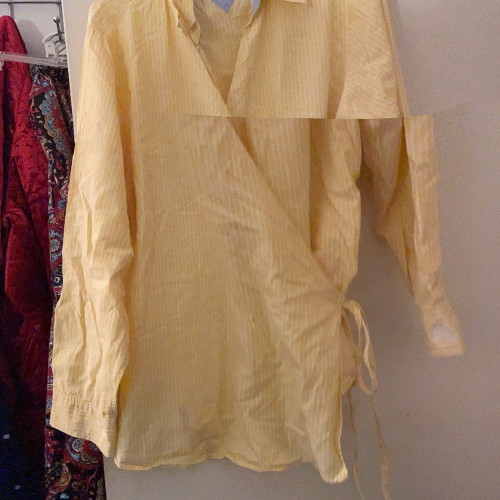 Tommy Hilfiger Yellow Casual Wrap Shirt